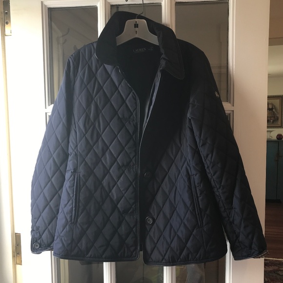 NAVY BLUE RALPH LAUREN QUILTED JACKET - Picture 2 of 6